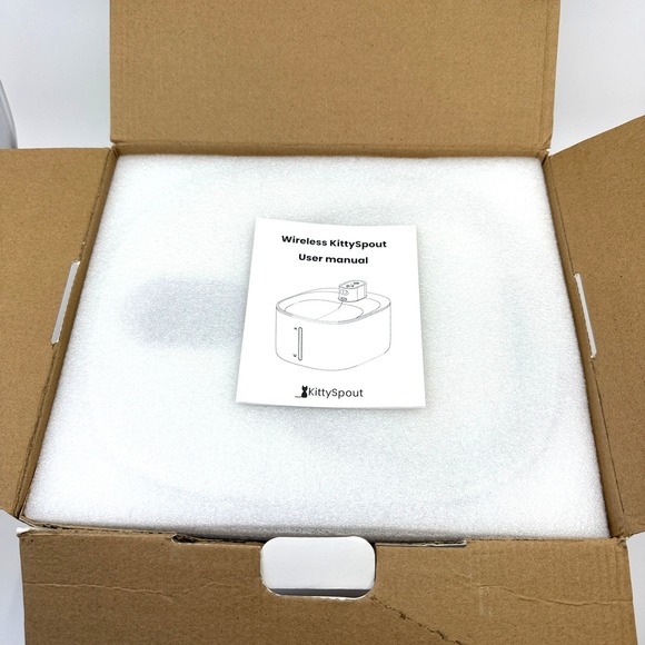 KittySpout Wireless Cat Water Fountain Stainless Steel 4L 135oz Silent Motion - Picture 3 of 9